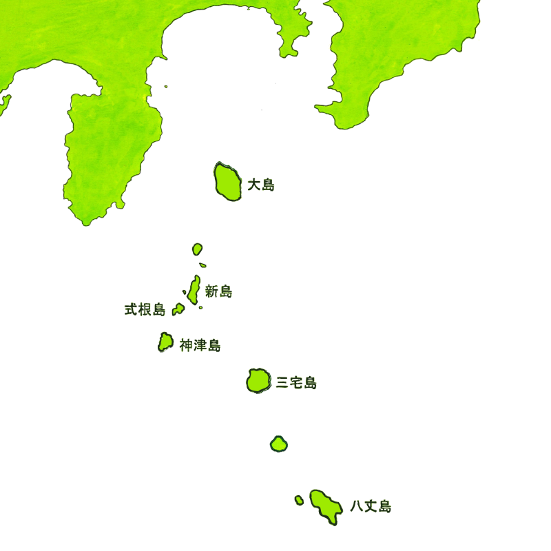 伊豆諸島の地図